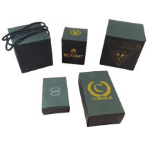 Custom Manufacture black paper folding packaging candle paper box